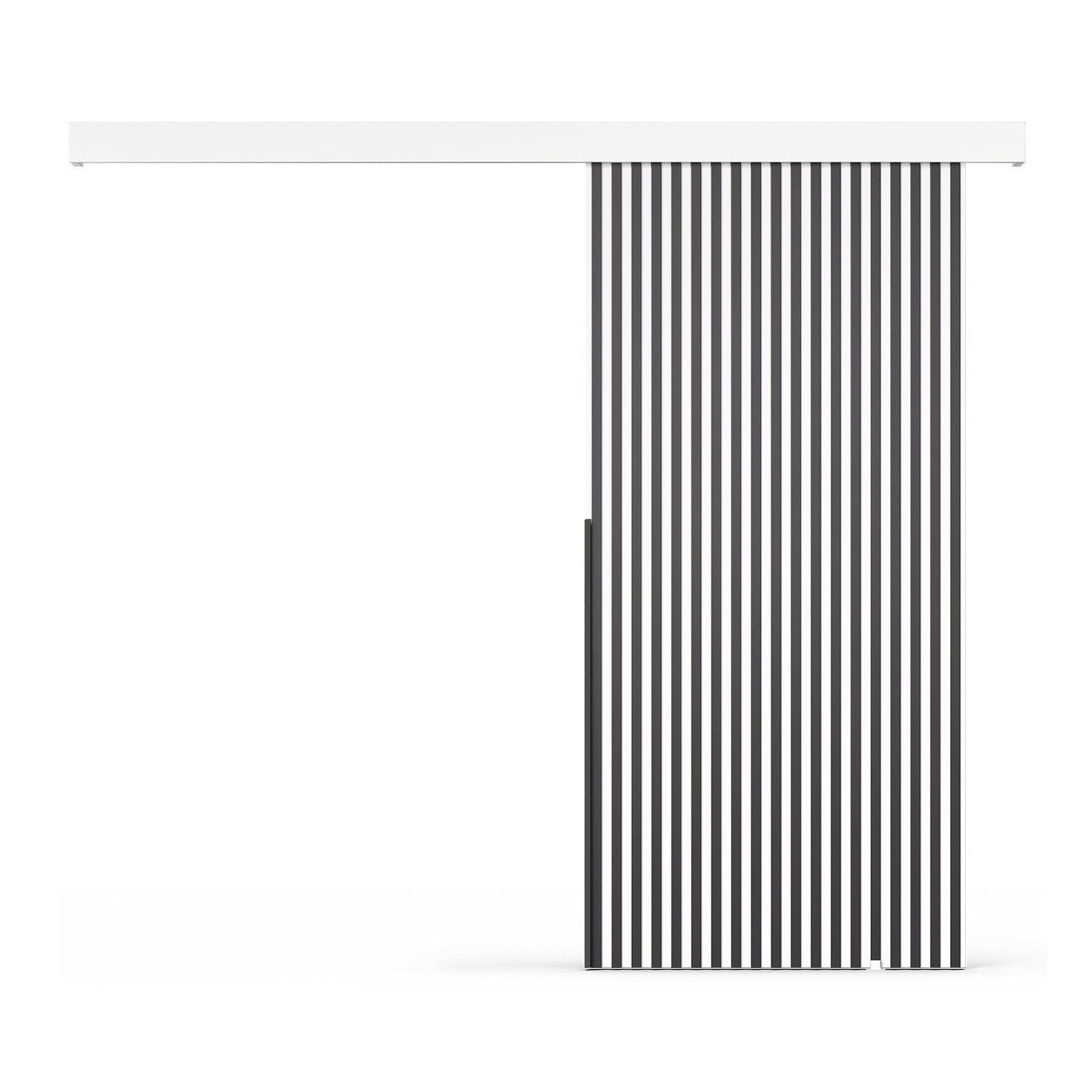 HAUSELEMENT Schiebetür STEN 86 x 205, Schiebetürsystem SoftClose Lamellen Laufschiene Schwebetür 86/80 cm