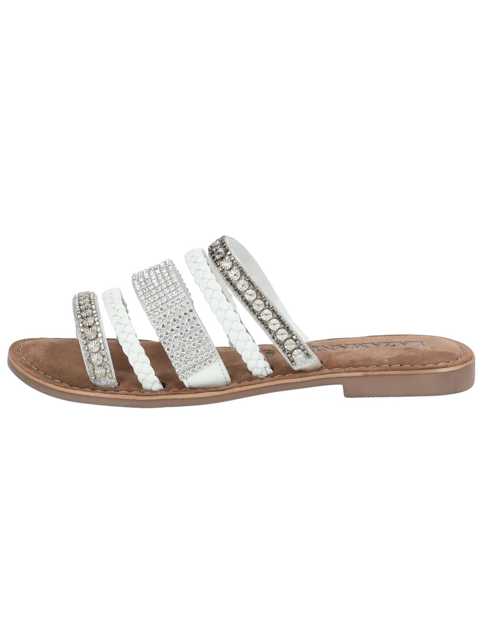 Lazamani Lazamani Pantoletten Leder/Textil Pantolette