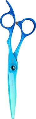 OLIVIA GARDEN Haarschere PowerCut Rainbow Blue 6,25 Zoll, (Set, 2-tlg), Haarschere und Modellierschere