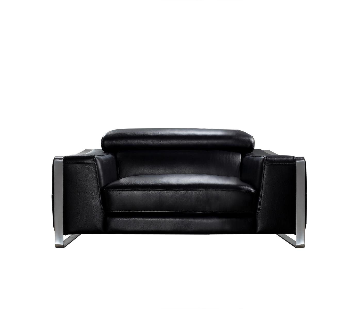 Salottini Polstergarnitur Sofagarnitur Andrea 3/2/1 Leder Polstergarnitur, (3-tlg), Federkern