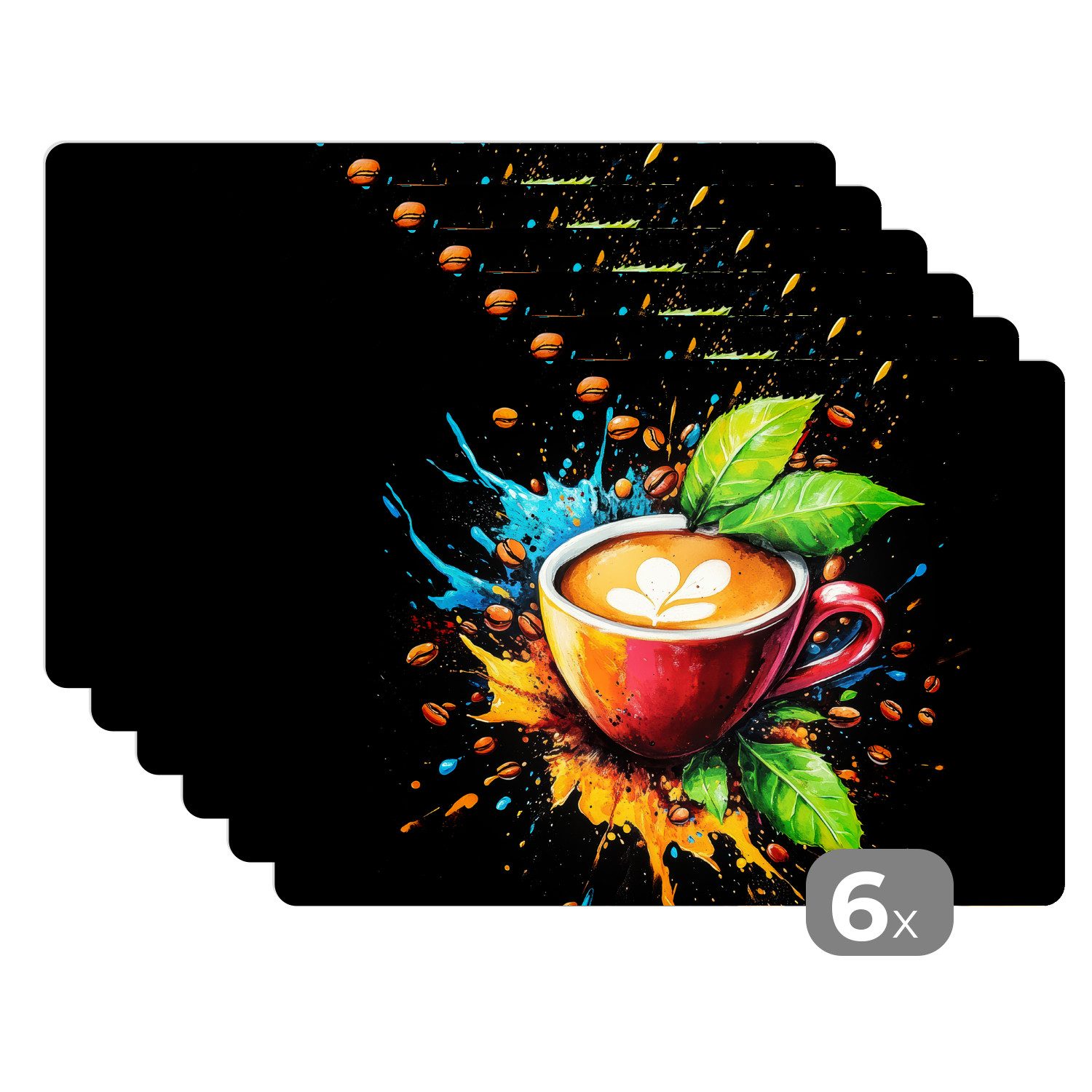 MuchoWow Platzset Kaffee - Graffiti - günstig online kaufen