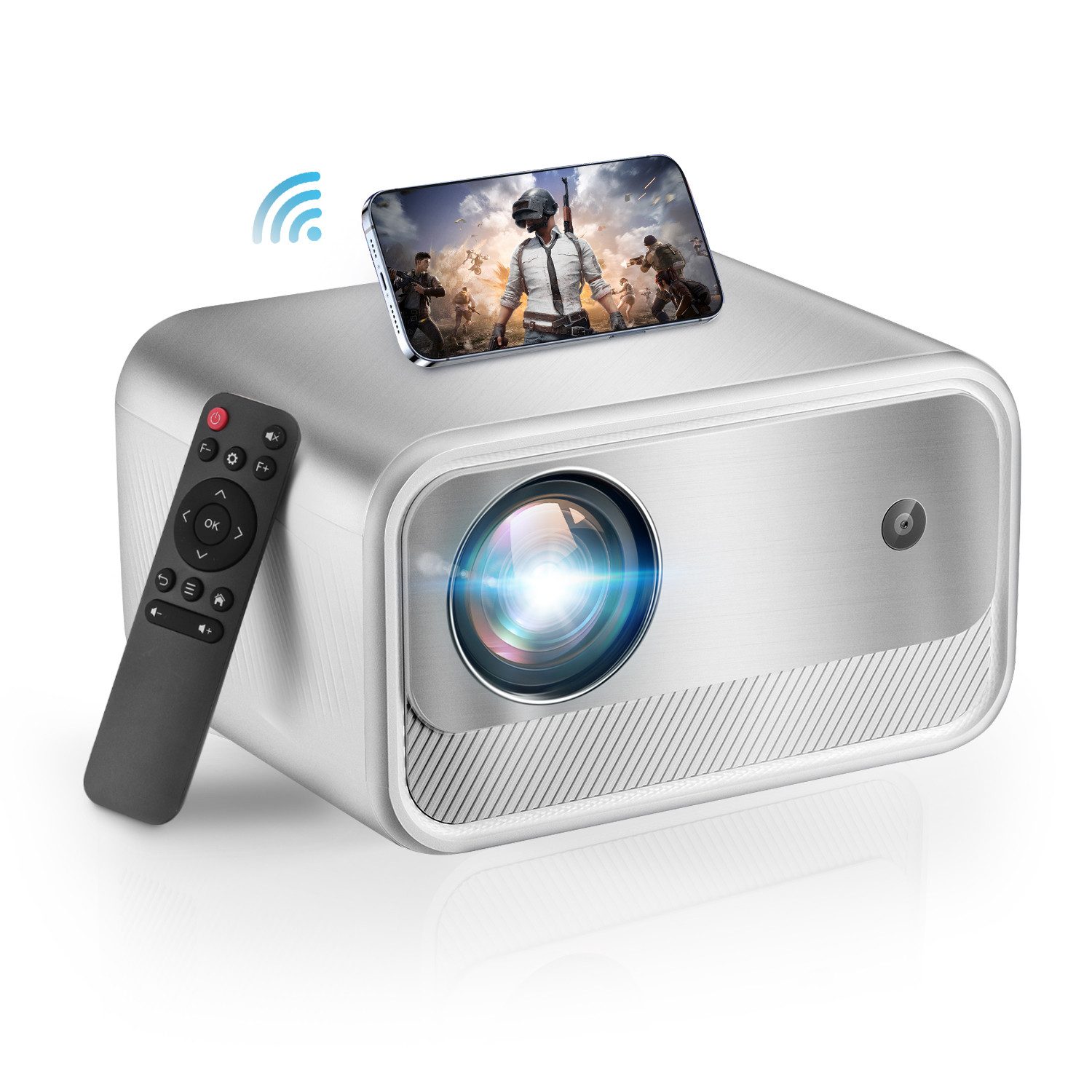 kehot Full HD Native 1080P Beamer LCD-Beamer (15000 lm, 15000:1, 1920 x 1080 px, Autofokus & ±45° Autotrapezkorrektur,5G WiFi Bluetooth Beamer)