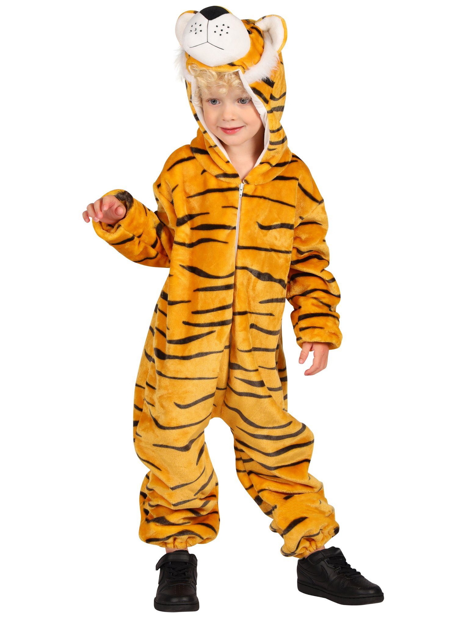 thetru Kostüm Tiger Kostümoverall für Kinder, Kuscheliges Tierkostüm zum Wohlfühlen