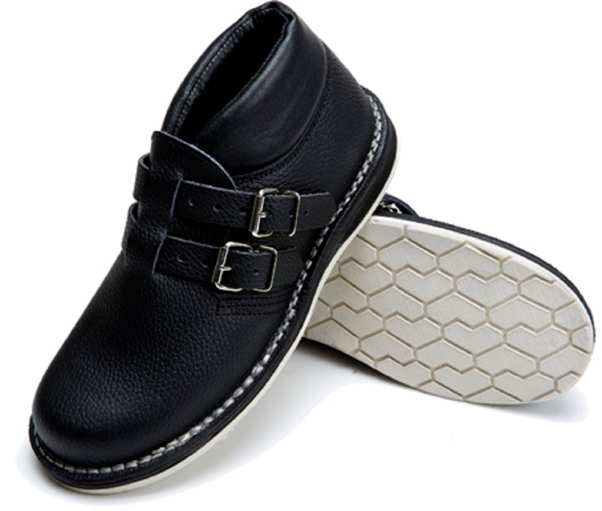 JOB Dachdecker-Schnallenschuh halbhoch mit weißer Sohle Arbeitsschuh