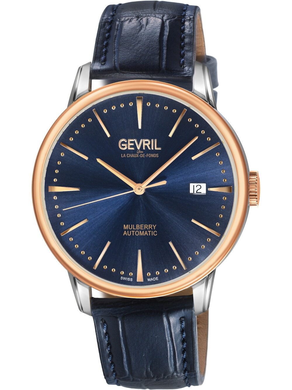 Gevril Automatikuhr Gevril 9625 Herrenuhr Mulberry Automatik 42mm 5ATM Gevril 9625 Herrenuhr Mulberry Automatik 42mm 5ATM