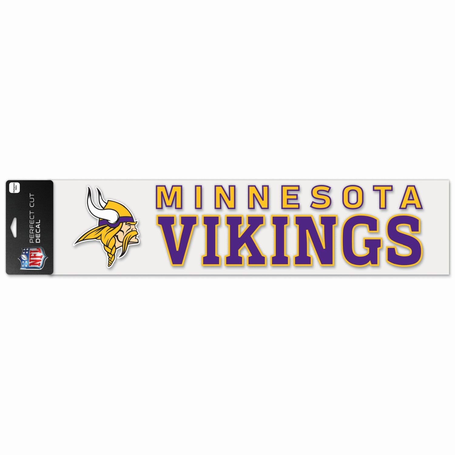 WinCraft Wanddekoobjekt Perfect Cut XXL 10x40cm Aufkleber NFL Teams Minnesota Vikings