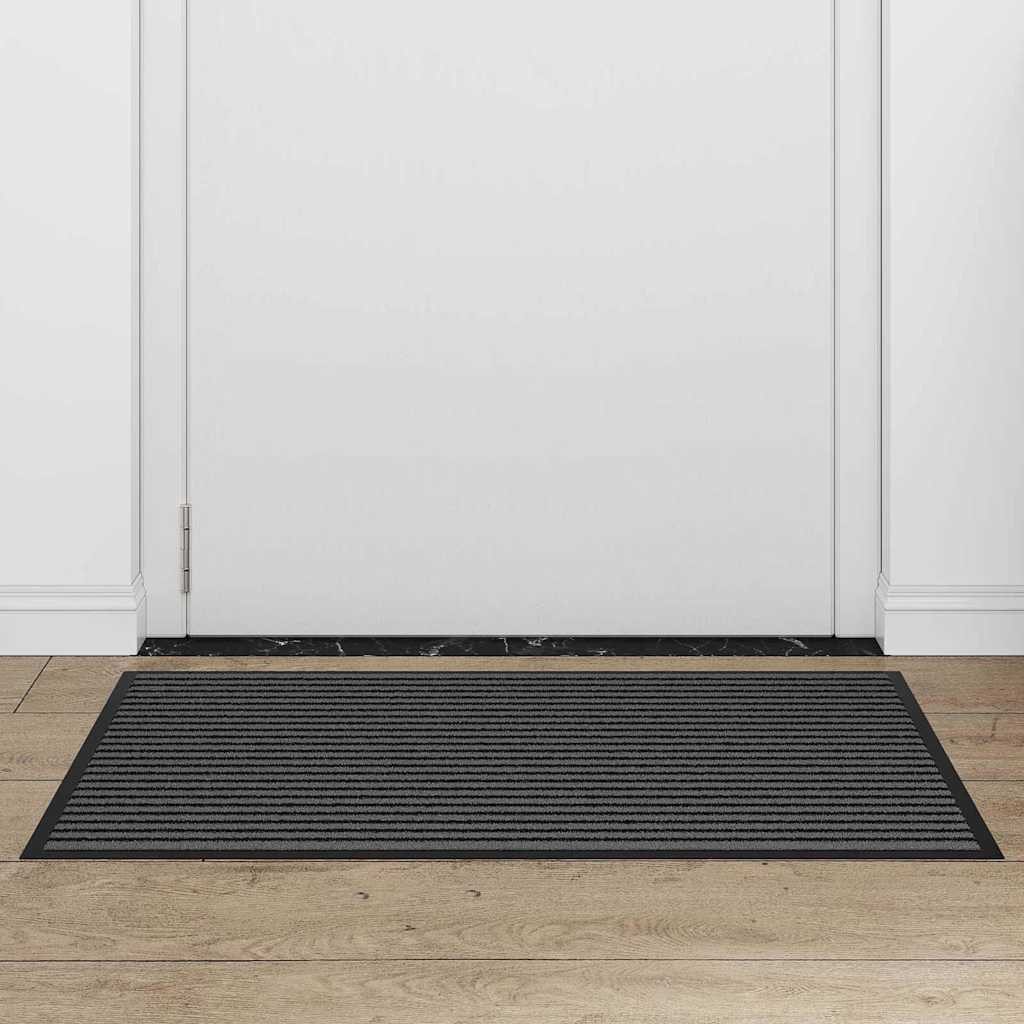 vidaXL Fußmatte Fußmatte Striped Schwarz und günstig online kaufen
