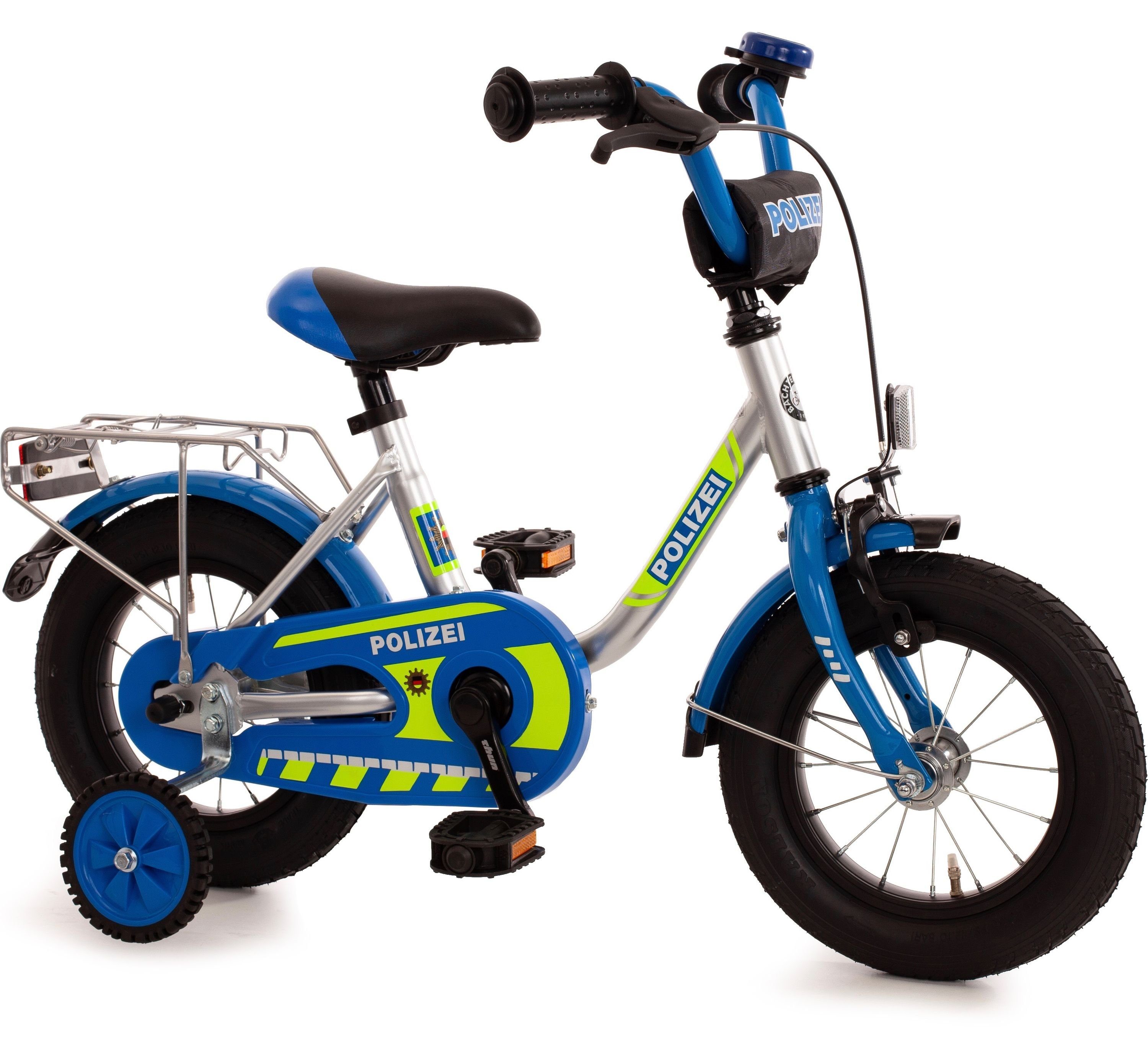 Kinderfahrrad Polizei 12 Zoll Fahrrad für Kinder ab 3 Jahre
