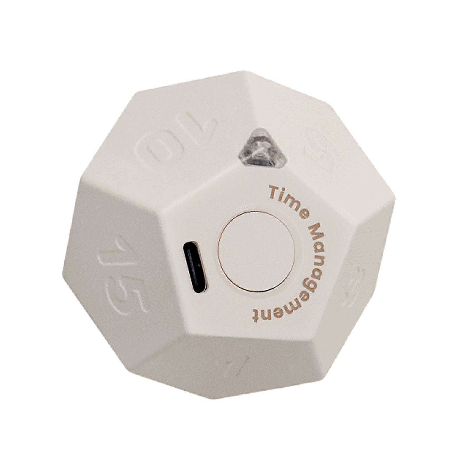 HOKO Kurzzeitmesser 11 Zeitvorgaben bis 90 Minuten, Würfel-Timer USB-C-Akku, 3 Signalmodi automatischem Start und Beenden, für Kinder und Erwachsene, Weiß