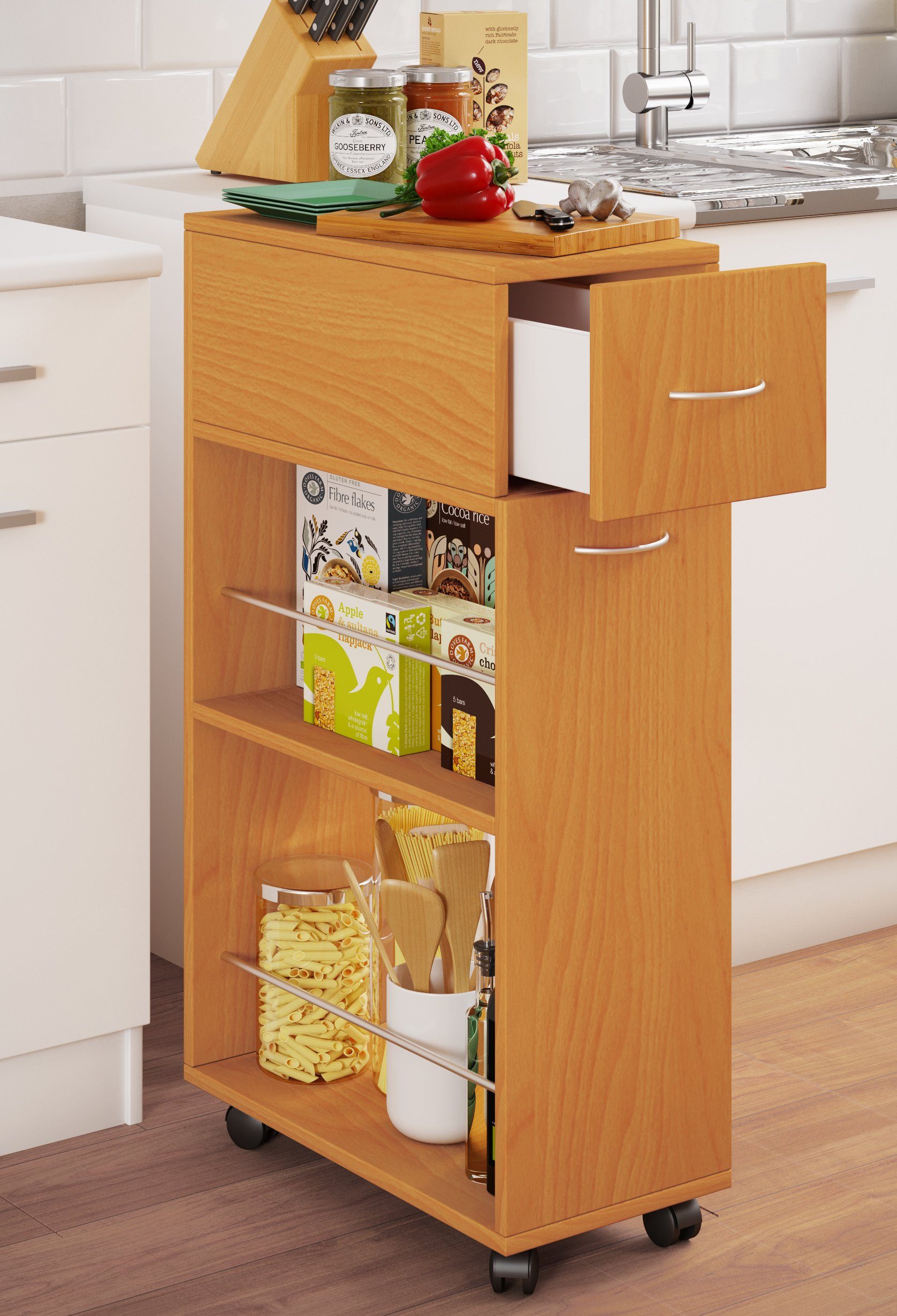 VCM Küchenwagen Nische Küchenwagen Sevierwagen Tusal Schublade günstig online kaufen