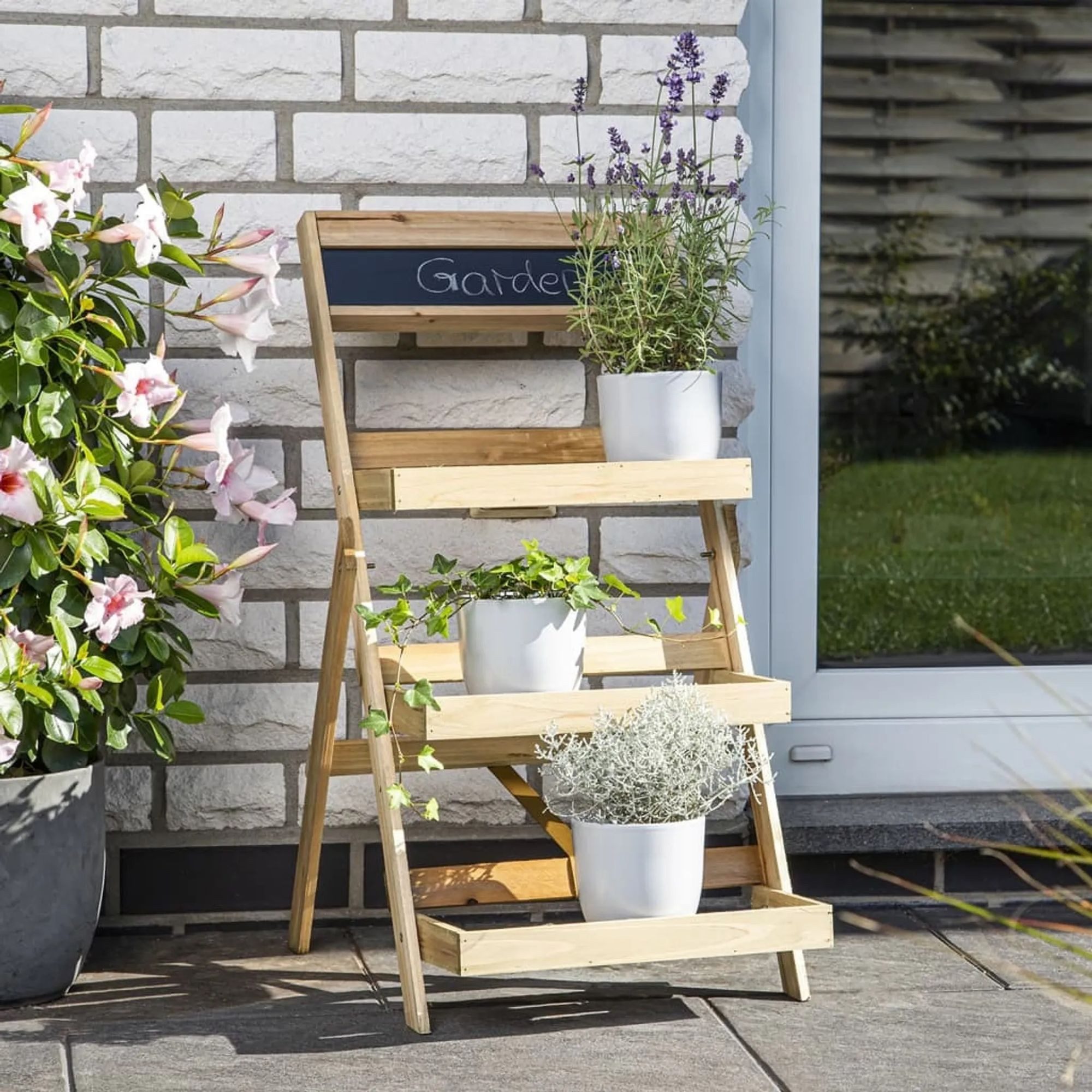 GartenHero Pflanzentreppe Blumentreppe Holz Blumenregal Blumenständer günstig online kaufen