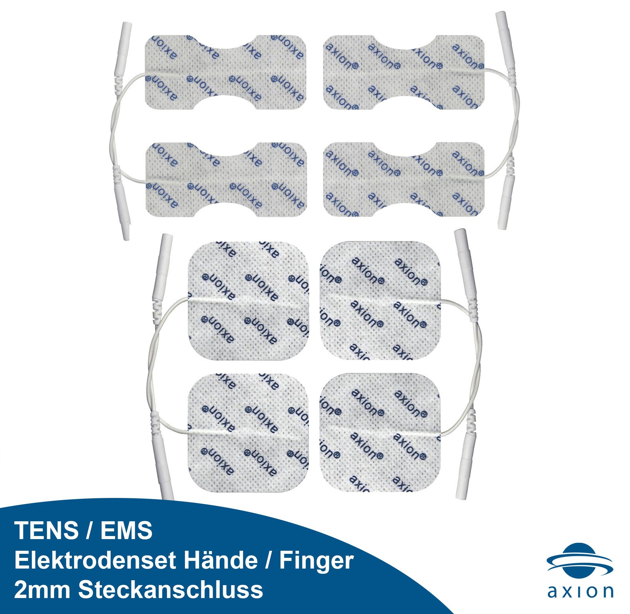 axion® selbsthaftende Gel-Pads – reines Hydrogel für TENS & EMS 8 St