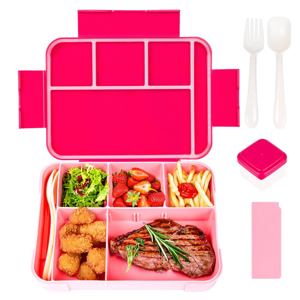 TUWENA Lunchbox Brotdose Kinder mit Fächern, 1330ml auslaufsichere Lunchbox, Snackbox
