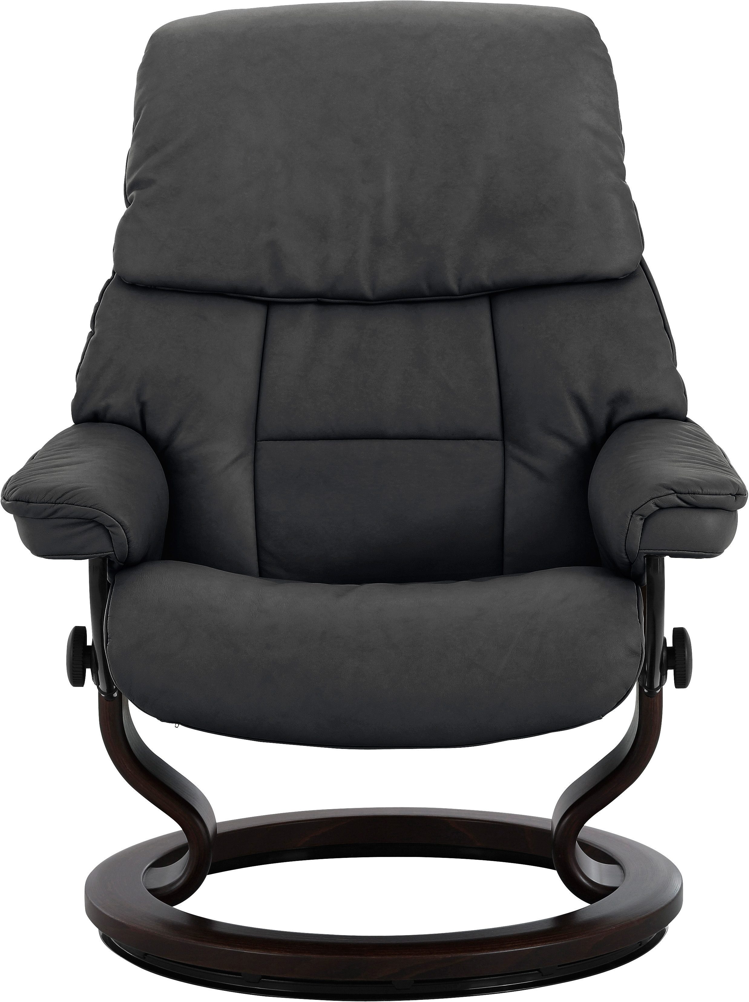 Stressless® Relaxsessel Ruby (Set, Relaxsessel mit Hocker), mit Classic Base, Größe L, Gestell Eiche, Wenge, Braun & Schwarz