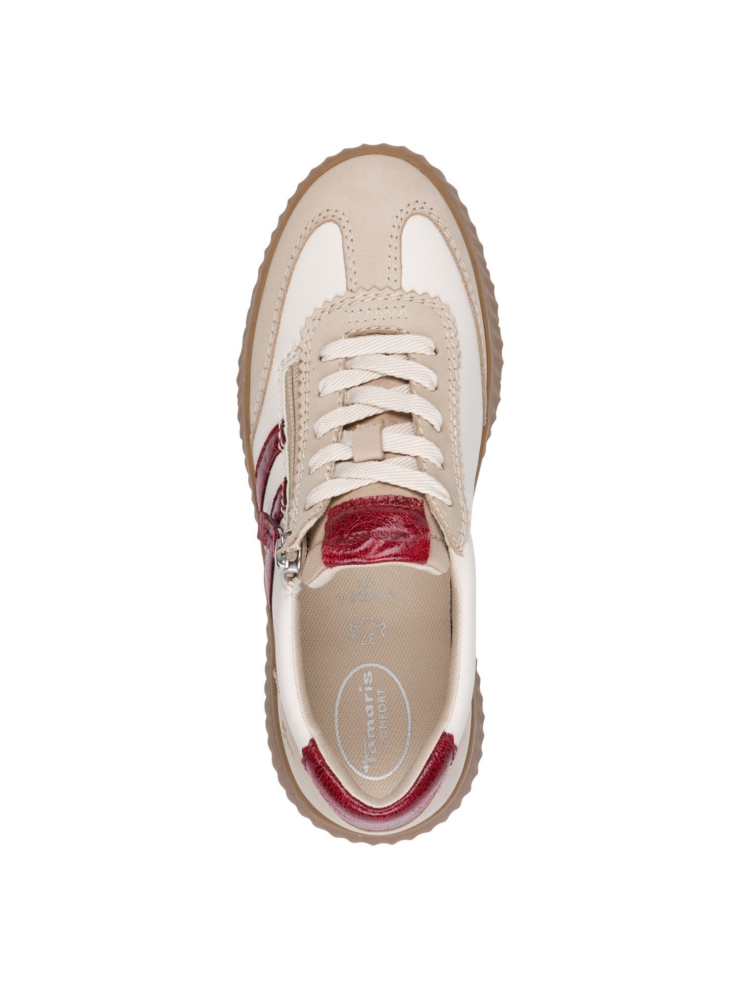 Tamaris WIDE FIT Removable Sock, comfortFit aus Leder Sneaker Removable Sock