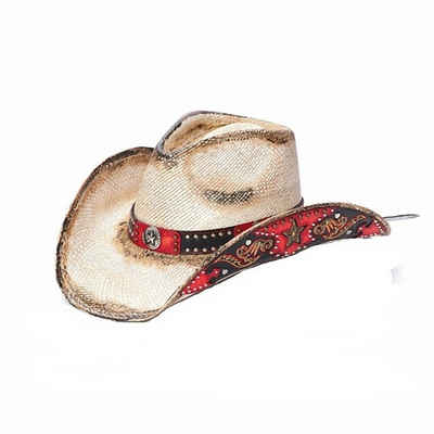 Westernlifestyle Strohhut Red Inspiration Cowboyhut Strohhut Westernhut Line Dance Western