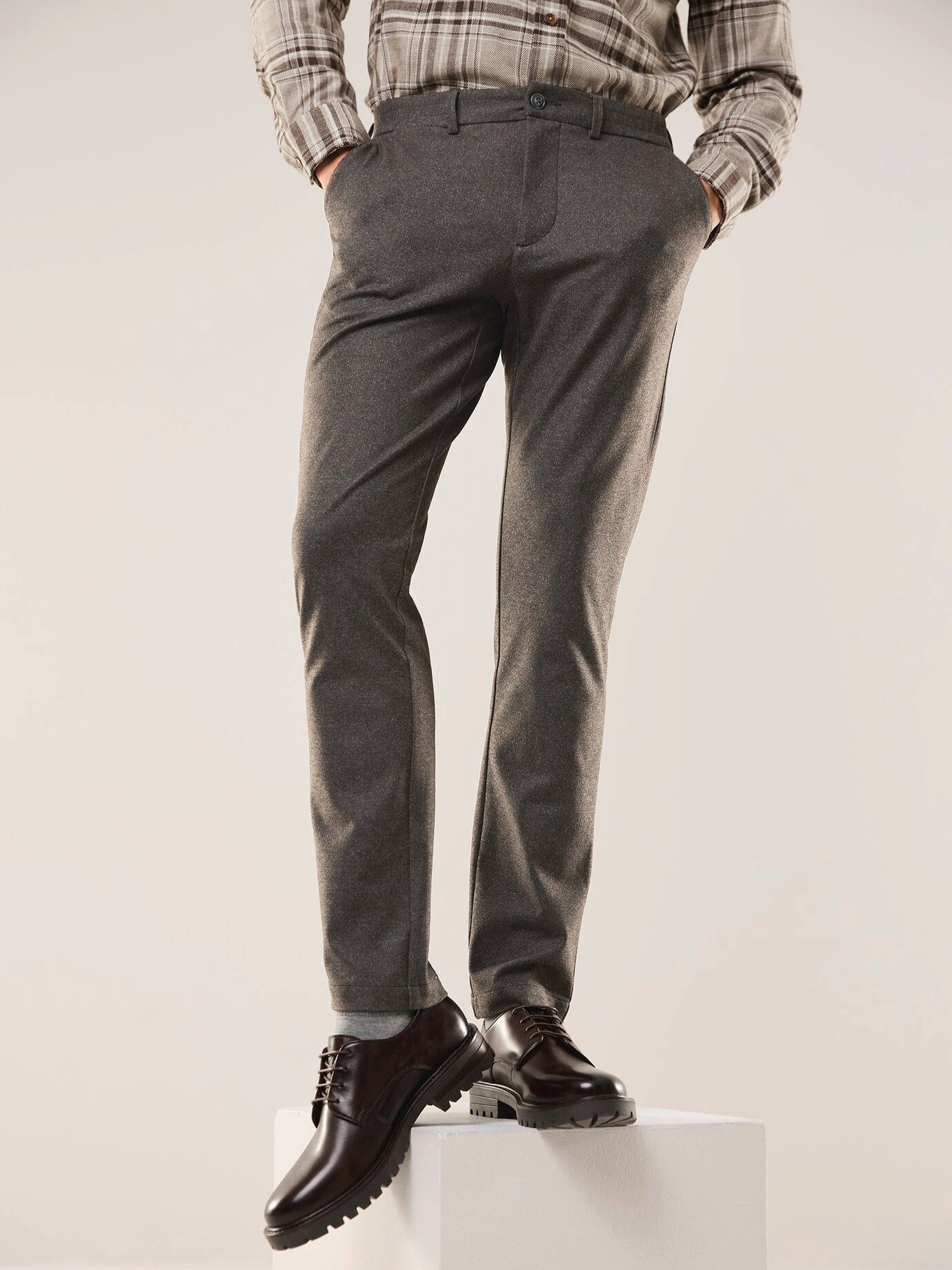 Walbusch Chinohose Herren Bügelfreie Chino aus Leichtflanell Modern fit, modern