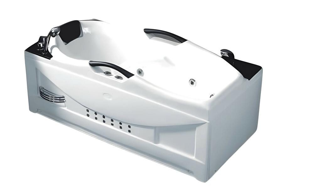 JVmoebel Whirlpool-Badewanne Blubberbad Whirlpool 170x80 cm Weiß Acryl Hydromassagewanne Spa, Made in Europe