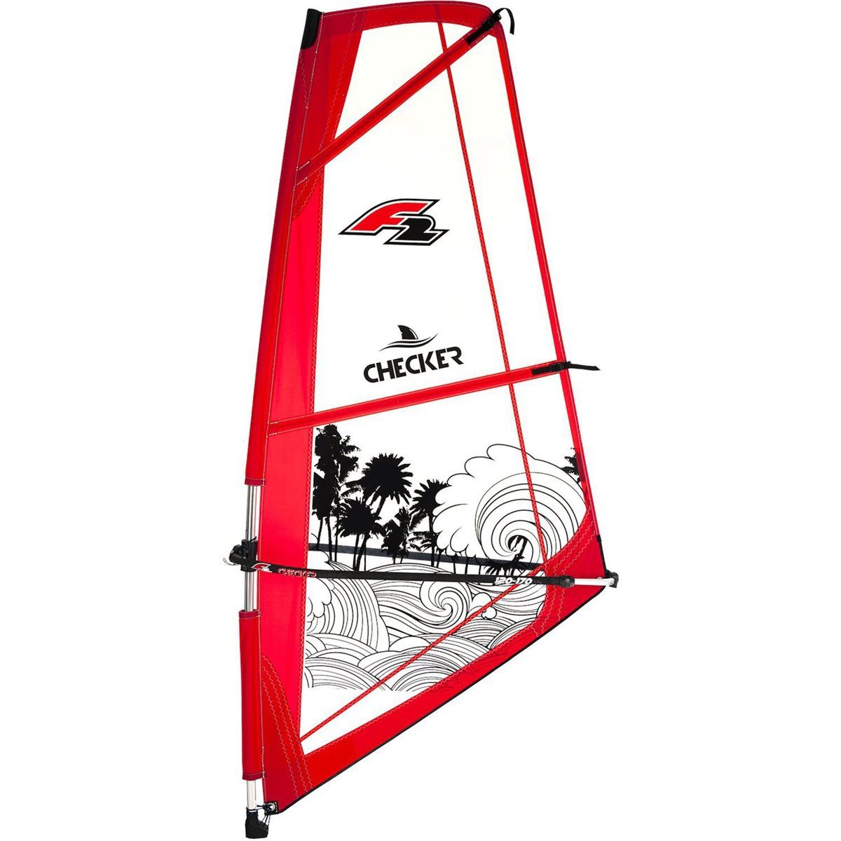 SUP-Board F2 CHECKER Complete RIGG 4,5 m2 Unisex SUP Sail Segel Surfsegel