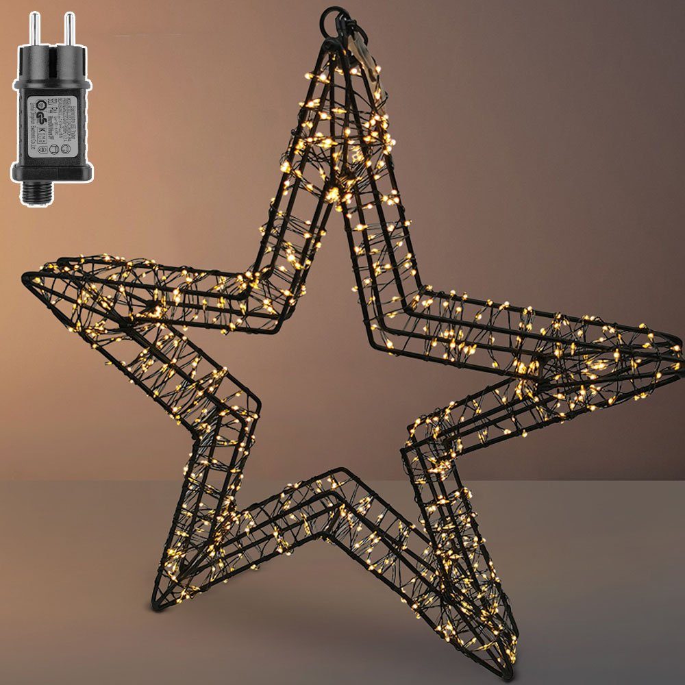 AKTION 10ner Metall Netz Sterne LED Lichterkette mit