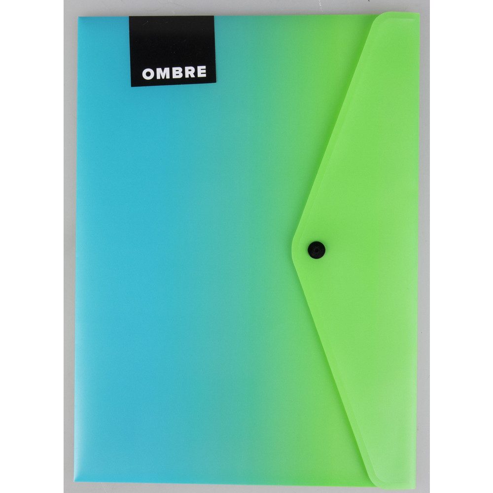 Karton P+P Doppelordner Dokumententasche - Ombre - DIN A4 - grün/blau