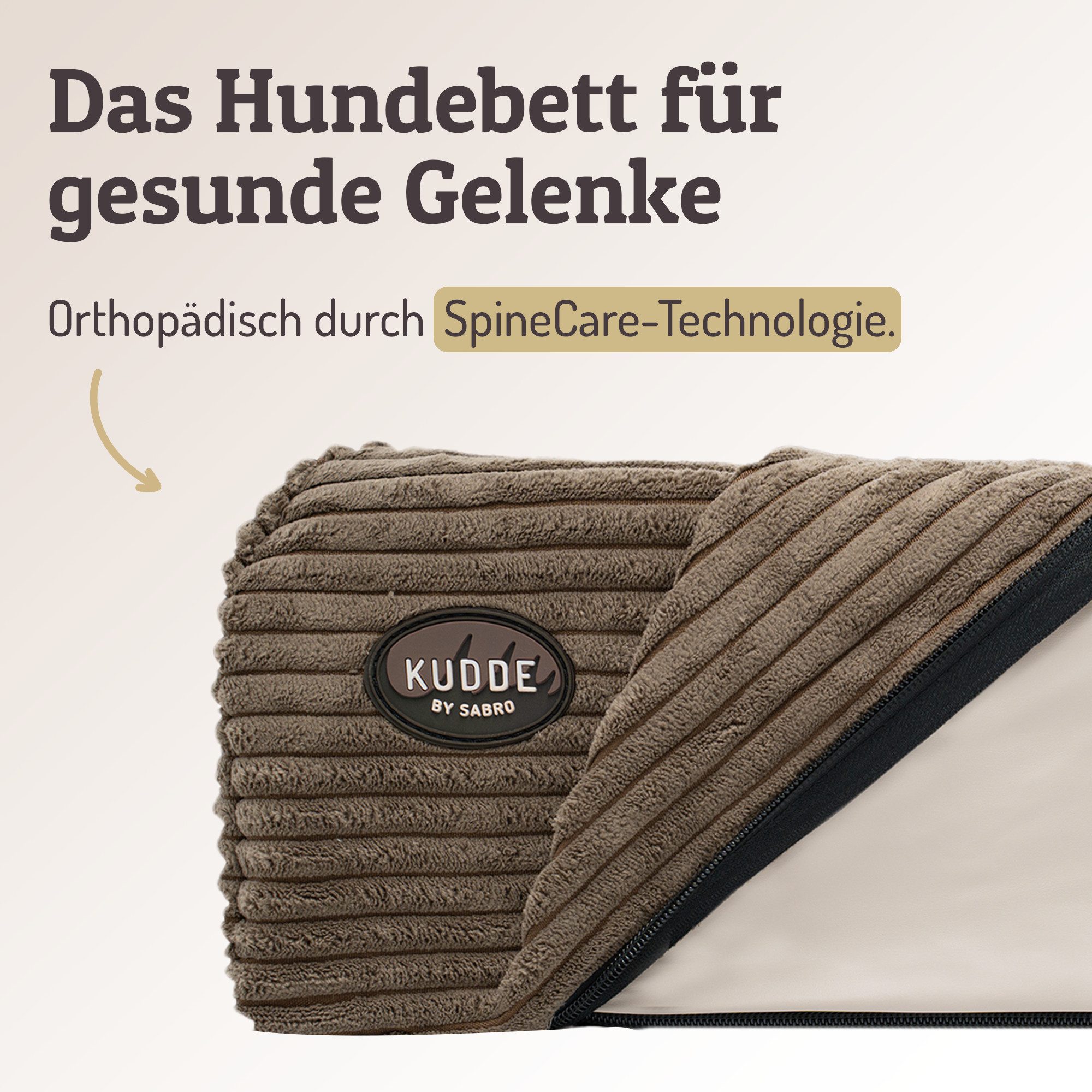 SABRO Hundekorb KUDDE Orthopädisch - Waschbar & Wasserabweisend - Ergonomis günstig online kaufen