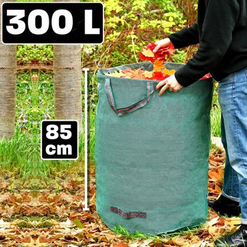 Praknu Gartenbox 3x Gartensack ohne Deckel 300 L (3 St), 300L - 4 Reißfeste Griffe - Robustes Polypropylen