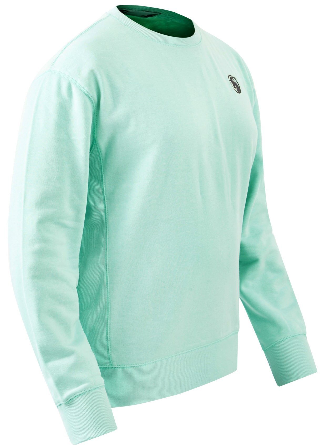 eingenähter Sweatshirt Tarifa 5XL unisex bis von Capricorn Seitlich Größen Rippstoff, S Rockwear mintgrün