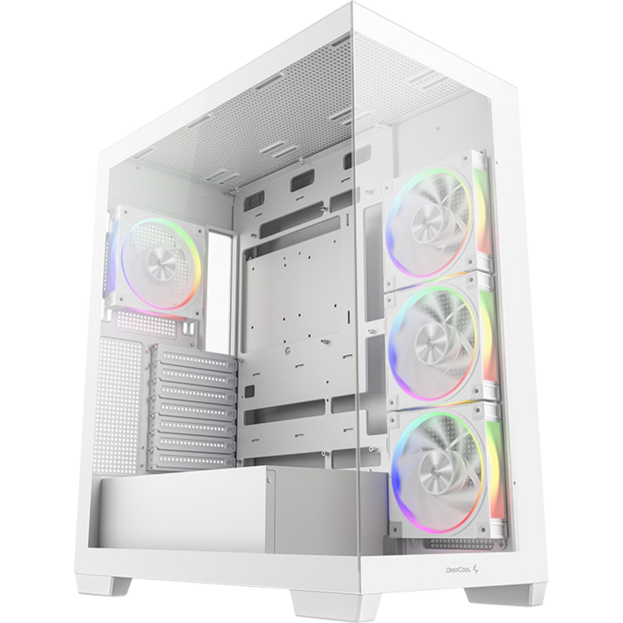 DeepCool PC-Gehäuse DeepCool CG580 4F V2 WH, Tower-Gehäuse, (Tempered