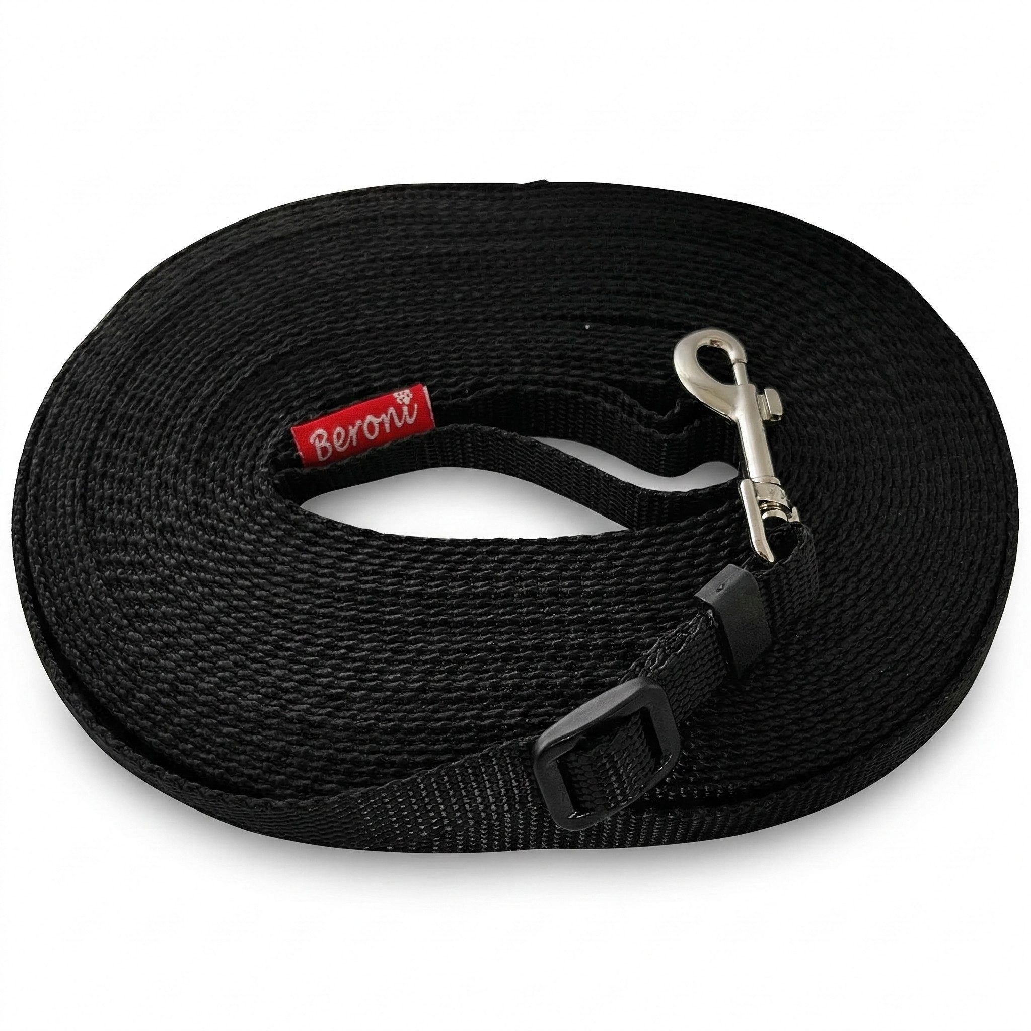 Beroni Schleppleine Katzenleine 5 Meter für Katzengeschirr verstellbar und weich, auch für kleine Hunde bis 5 KG, 1 cm breit, stufenlos verstellbar