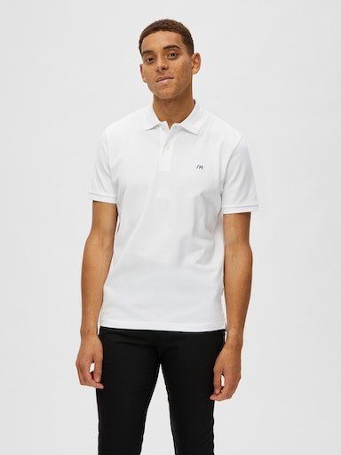 SELECTED HOMME Poloshirt NOOS white SLHDANTE POLO bright SS