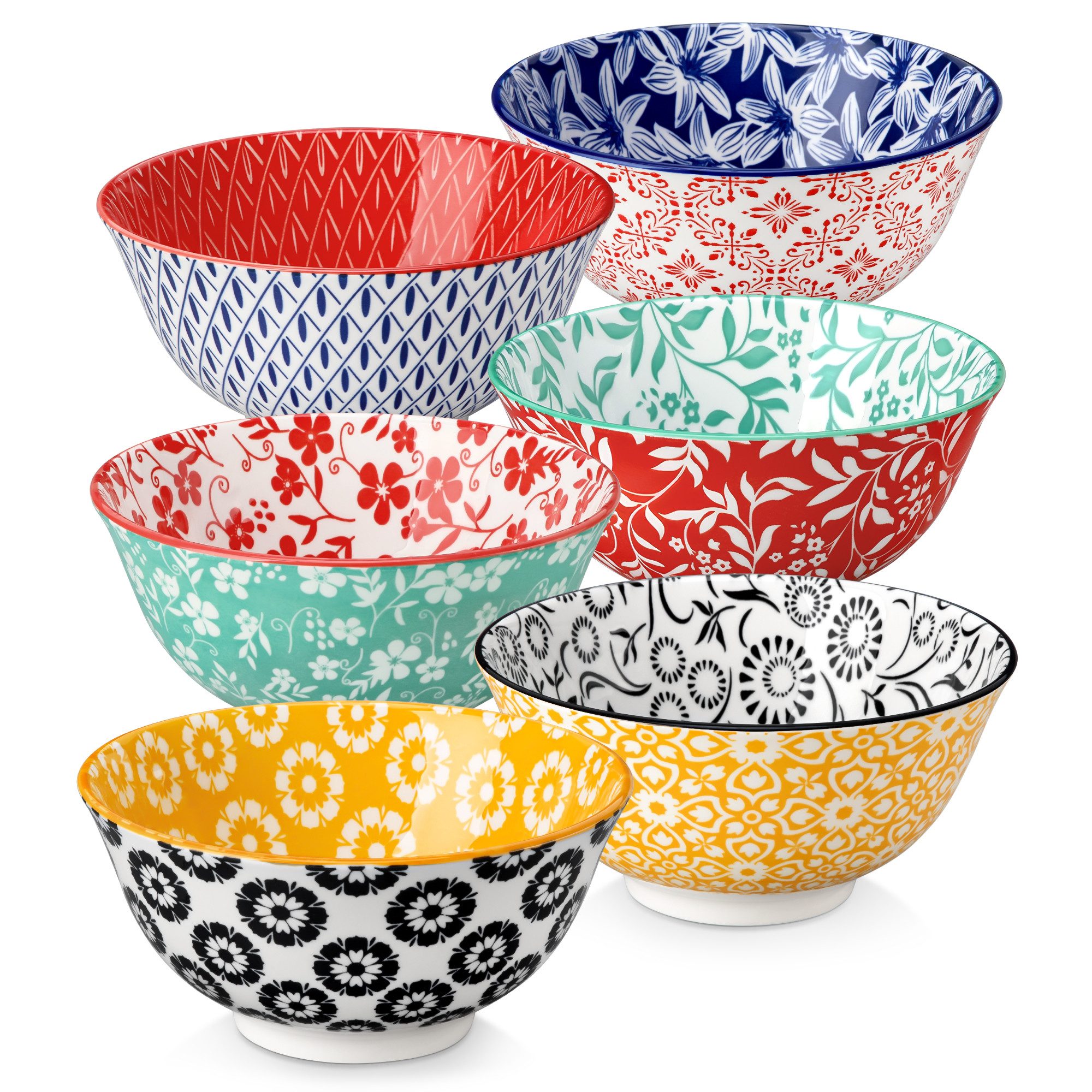 vancasso Müslischale 4/6-tlg Schalen Set für 4/6, Porzellan Müslischale, Bunt, Porzellan, (Set, 6-tlg)