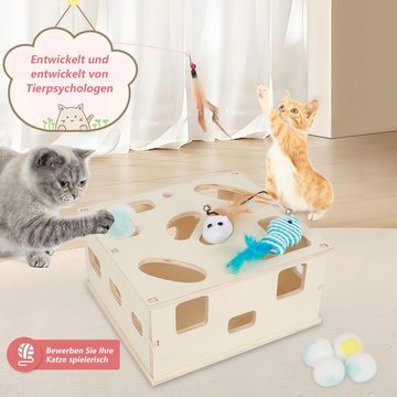 TWSOUL Futterlabyrinth Interaktives Katzenspielzeug, Intelligenz Fummelbox