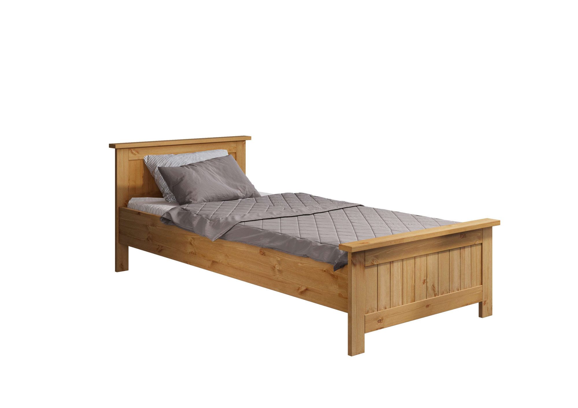 OTTO home Massivholzbett Juventus, Bett, Massivholzbett, Holzbett, Bettrahmen (Breite/Belastbarkeit 140cm/180 KG), Breite 90 cm, aus massiver Kiefer, FSC®-zertifiziert