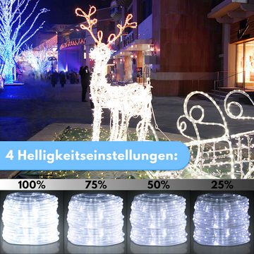 Clanmacy LED-Lichterschlauch LED Lichterschlauch Außen/Innen Lichterkette,mit Timer 8 Leuchtmode