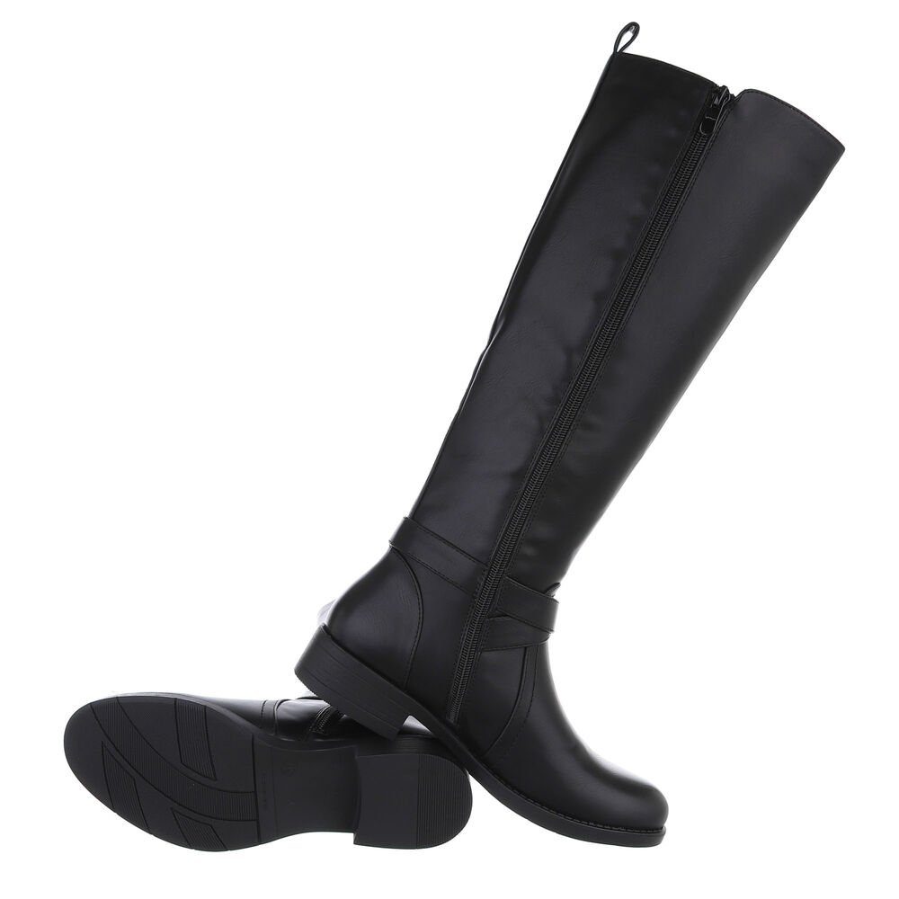 Ital-Design Damen Freizeit Stiefel (85081065) Blockabsatz Flache Stiefel in günstig online kaufen