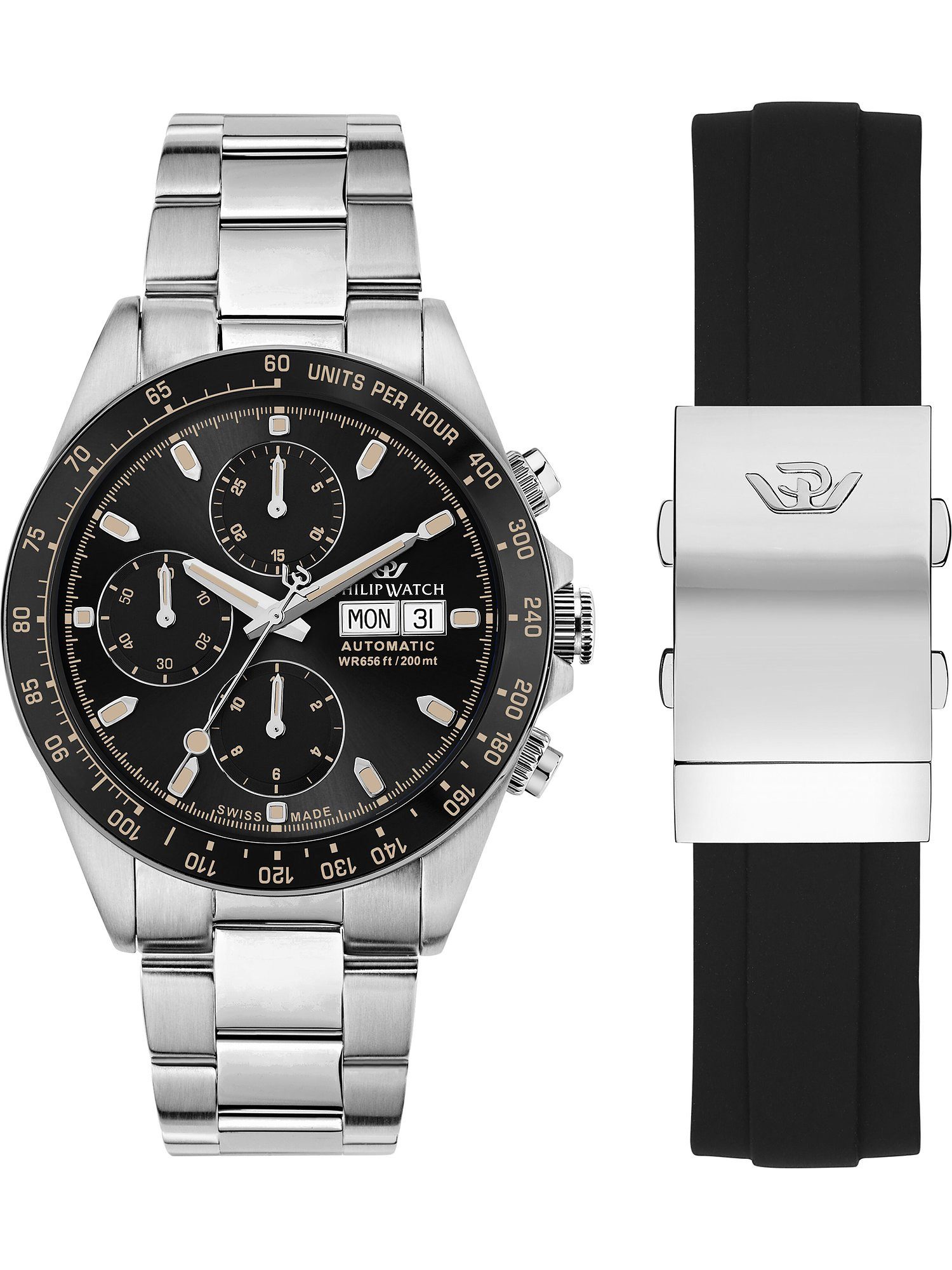 Chronograph Philip Watch Herren-Uhren-Sets Analog Automatik