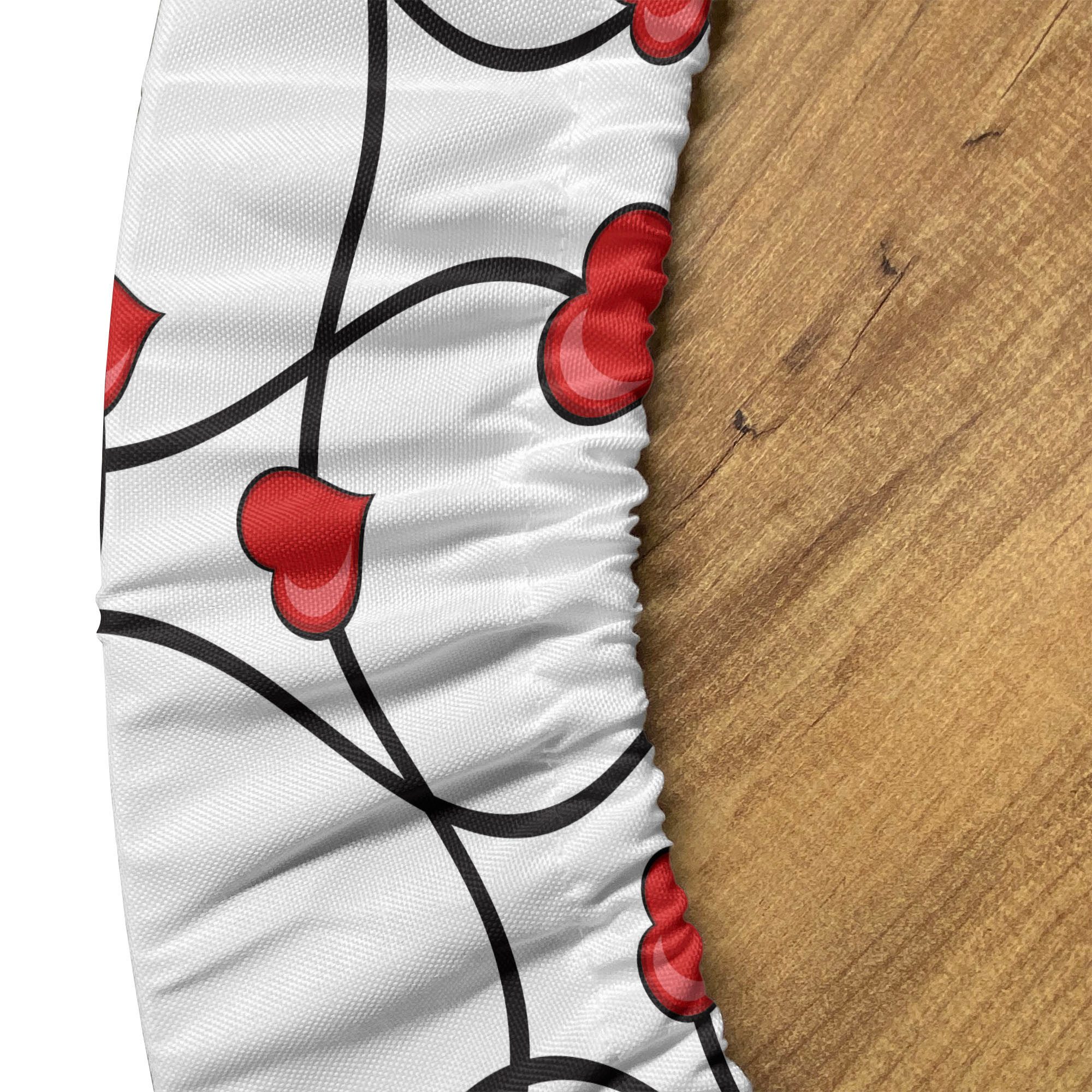 Abakuhaus Tischdecke Rundum-elastische Stofftischdecke, Valentines geometrische Herzen