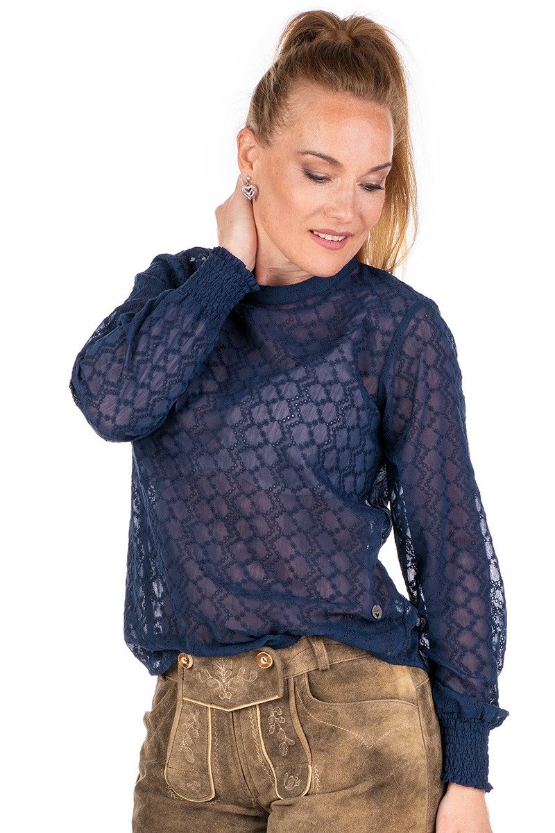 Spieth & Wensky Trachtenbluse Trachtenbluse - GENIA - dunkelblau günstig online kaufen