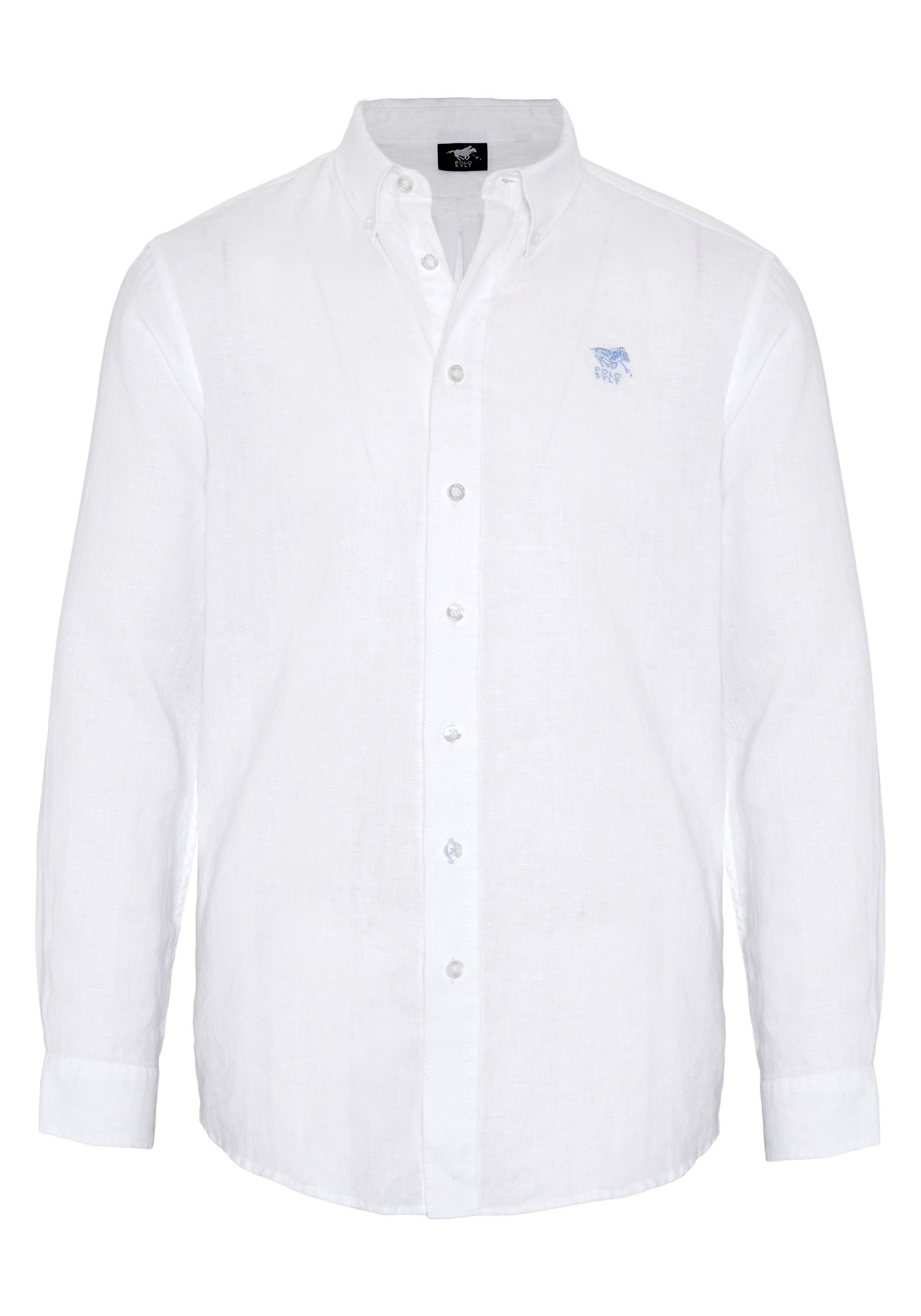 Polo Sylt Langarmhemd mit Label-Stickerei günstig online kaufen