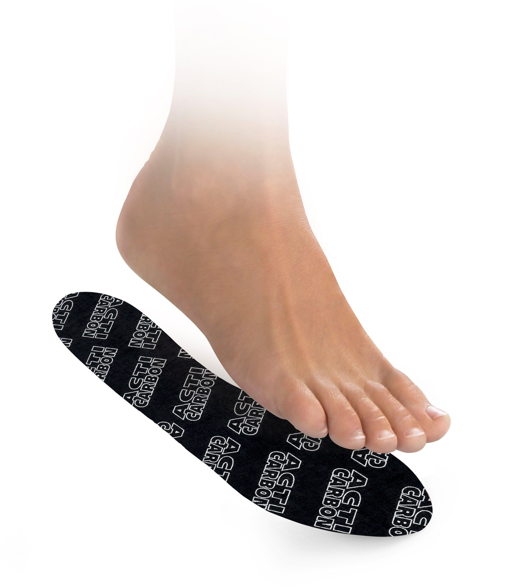Fußgut Aktivsohlen Hygiene-Einlage mit Aktivkohle, vorbeugend gegen Schweissfüße (Set, 4-tlg., 2 Paar), optimal für Sport und Freizeit, Dämpfung im Laufbereich, trockene Füße