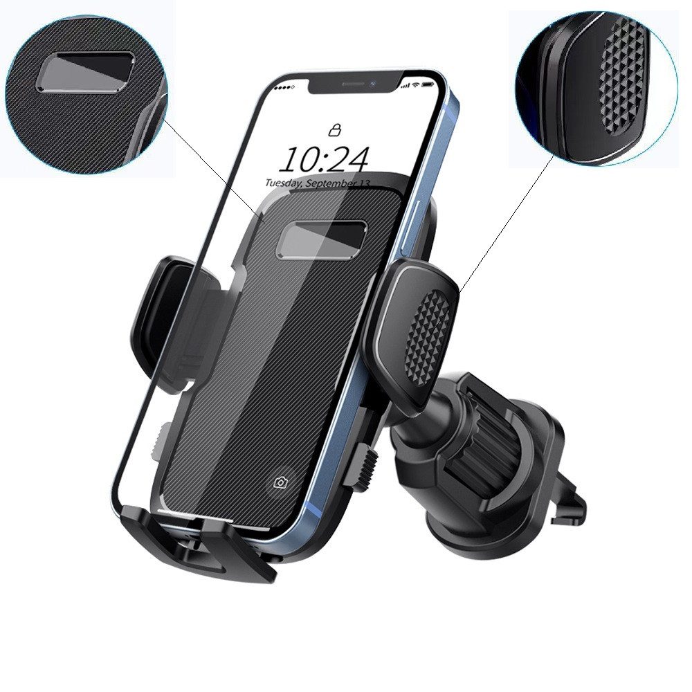 Handy-Halterung Auto Handyhalter mit Haken-Clip, 360° drehbare Handyhalterung für Auto