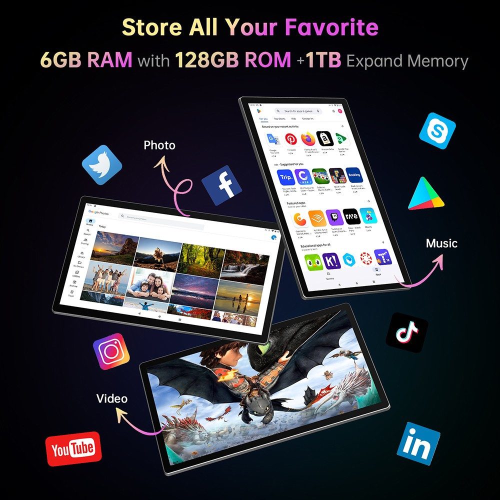 MESWAO B3 Pro Tablet (1920 x 1080", MTK Helio G99 8 Cores, Android 14, 32 MP + 5 MP Kamera)