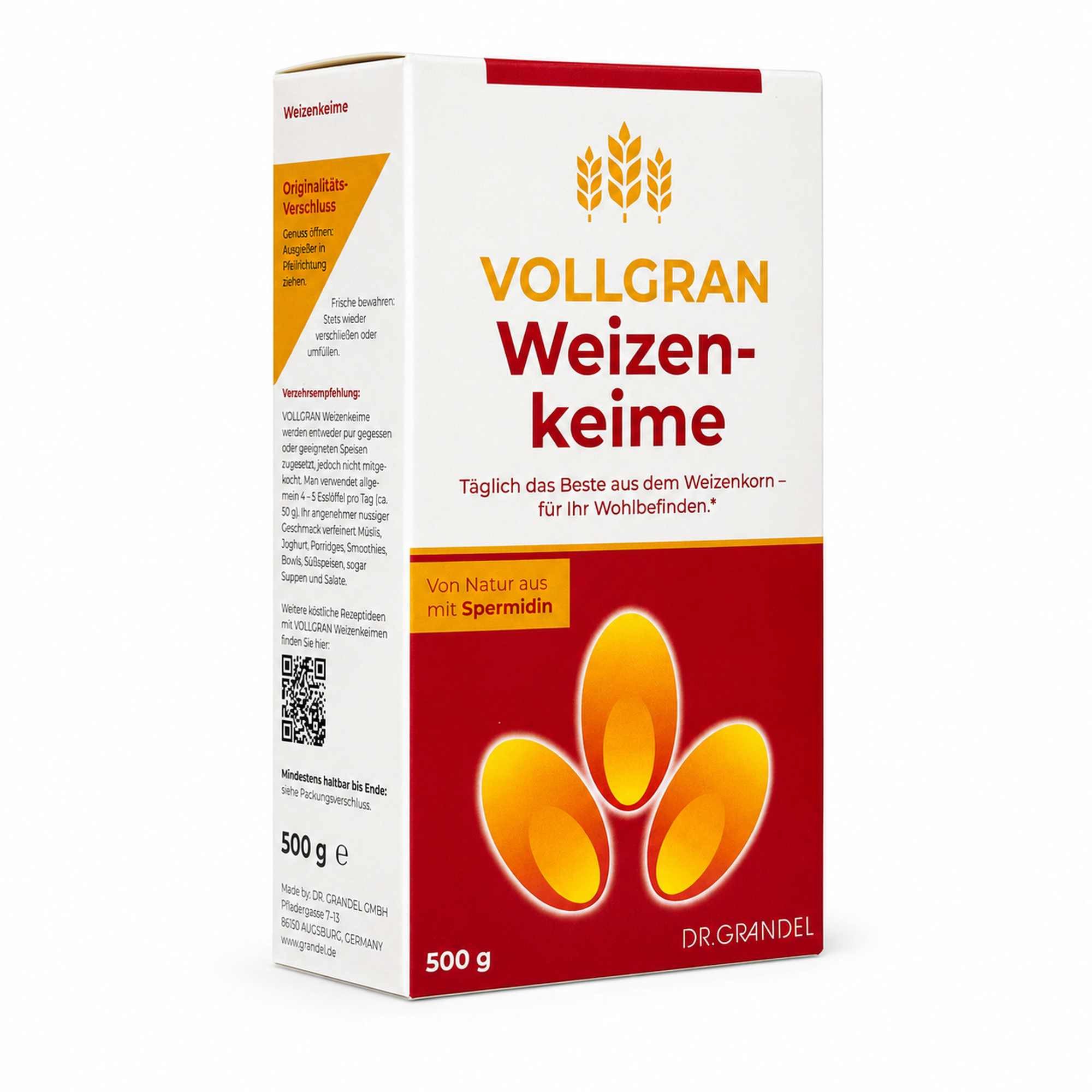 DR. GRANDEL Getreide WEIZENKEIME Vollgran Grandel Kerne 500g