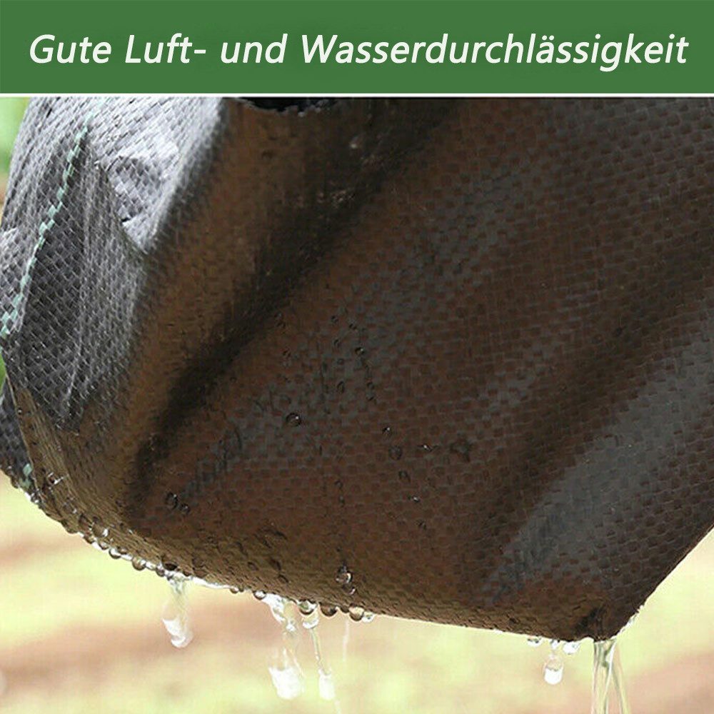 OUNUO Unkrautvlies Gartenvlies Unkrautfolie, 2x5 Meter Gefaltet – Bild 4 von 5