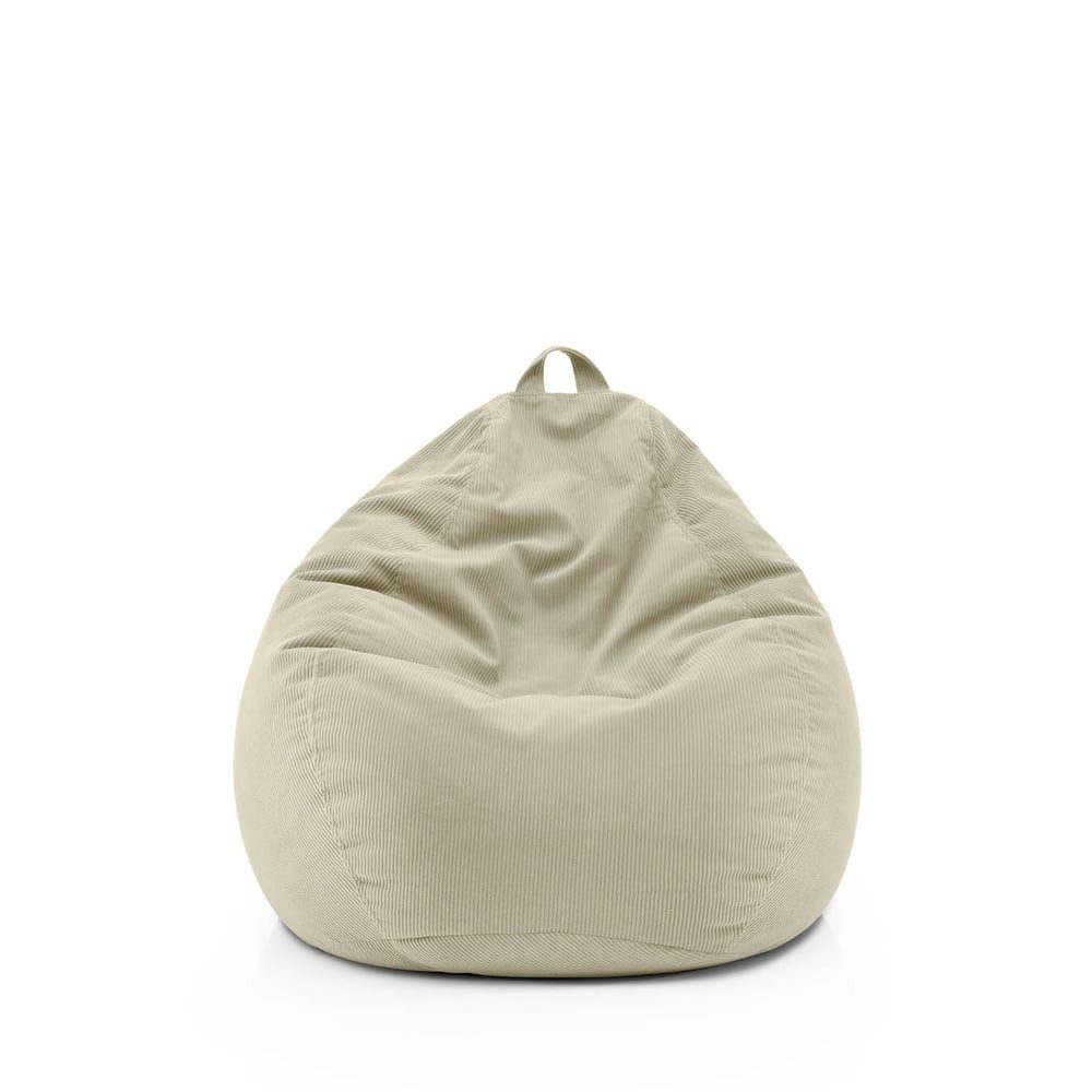 Lumaland Sitzsack Comfort Line Sitzsack Fein Cord M, 120 L - bequemer Indoor Sofa Sessel, ideal zum Pouf - EPS Perlen Bean Bag mit Füllung - Indoor Sitzsessel – Bild 2 von 5