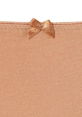 LASCANA Panty (Packung, 3-St) aus elastischer Baumwolle mit zarter Spitze