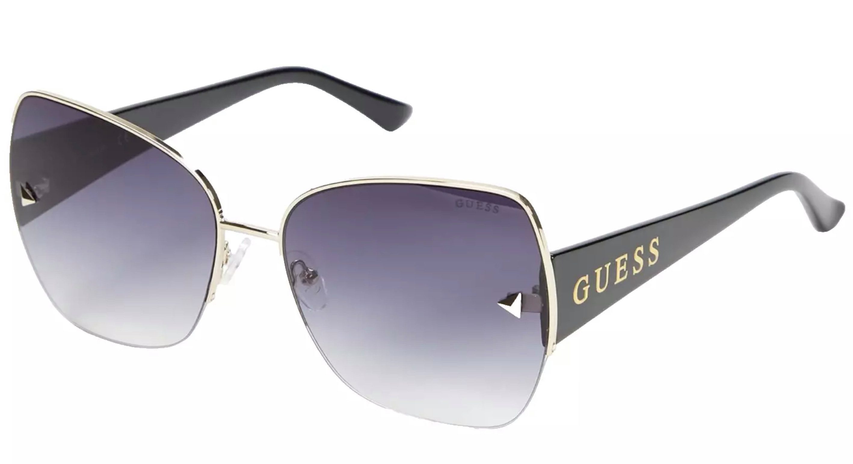 Guess Sonnenbrille Eyewear Brille Mit Tasche Etui UVA & UVB Sichtbares Logo, modern und schick