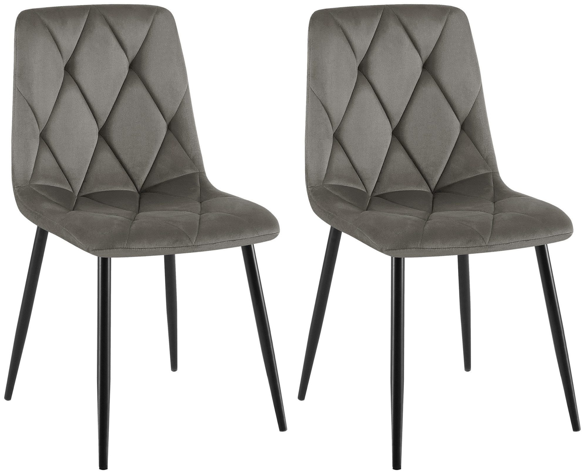 CLP Esszimmerstuhl Clairton (2er Set, 2 St), mit Stoff- oder Samtbezug, Met günstig online kaufen