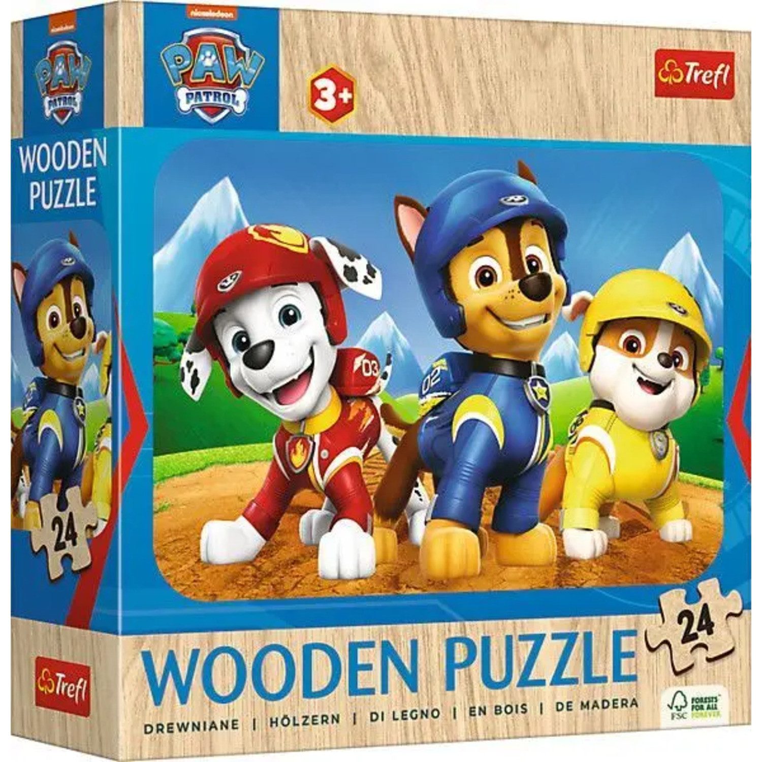 Trefl Puzzle Holz Puzzle Junior 24 - Paw Patrol Hundecrew, 29 Puzzleteile